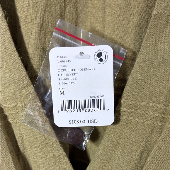 Free People Outta Here Midi Dress - Crushed Rosemary - M - NWT - 100% Cotton - Picture 4 of 14